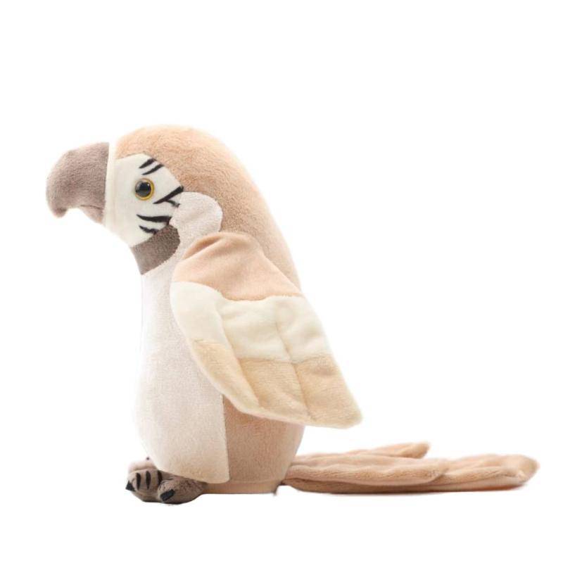 Говорящий попугай Mrs. Ertha "Pierre Nude", персиковая пудра, 23 см